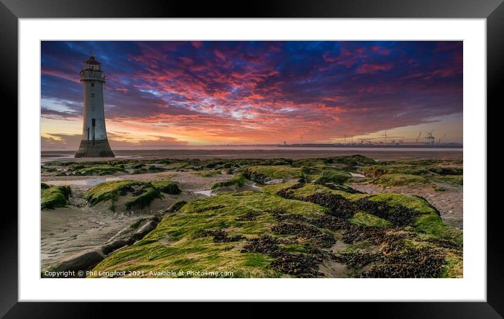 New Brighton Wirral Sunset  Framed Mounted Print by Phil Longfoot