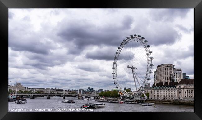 River Thames London near London Eye  Framed Print by Phil Longfoot