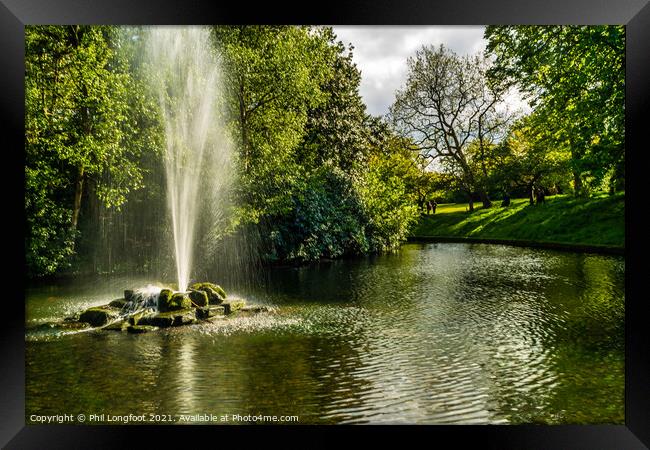 Sefton Park Liverpool Fountain Framed Print by Phil Longfoot