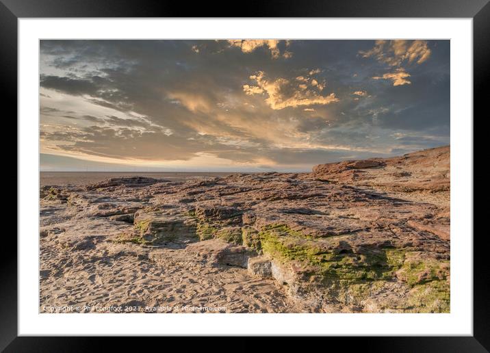Red Rocks Coastal Reserve Wirral England Framed Mounted Print by Phil Longfoot