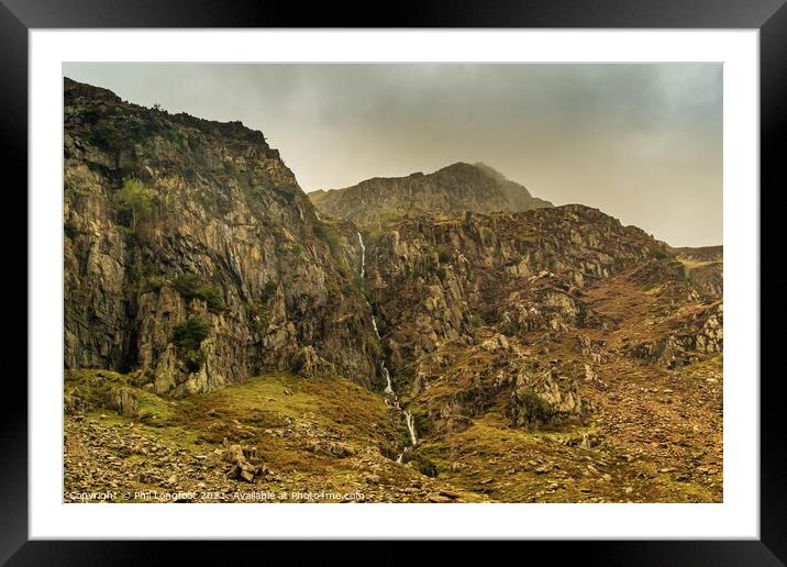 The dramatic Snowdonia hills Framed Mounted Print by Phil Longfoot