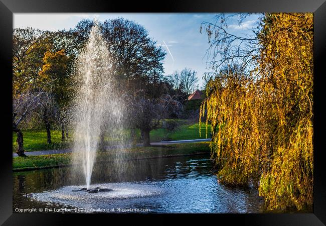 Autumn in Sefton Park Liverpool Framed Print by Phil Longfoot