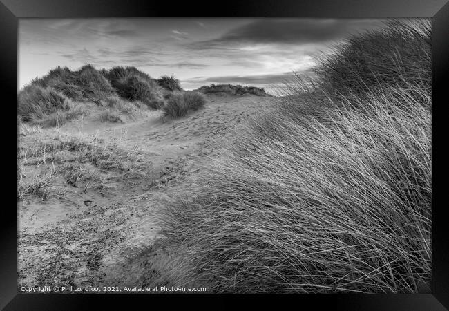 Winter sand dunes  Framed Print by Phil Longfoot