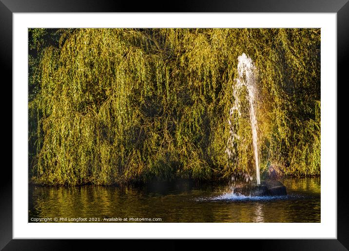 Beautiful fountain in a Liverpool park Framed Mounted Print by Phil Longfoot
