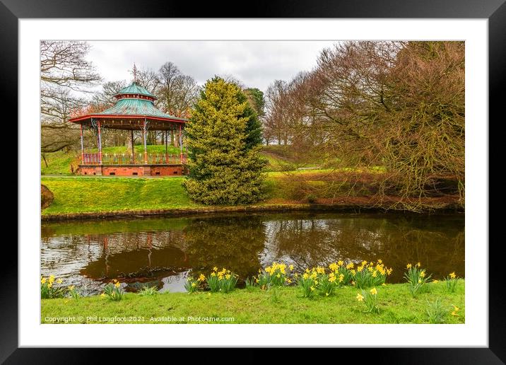 A Springtime scene in a Liverpool park Framed Mounted Print by Phil Longfoot
