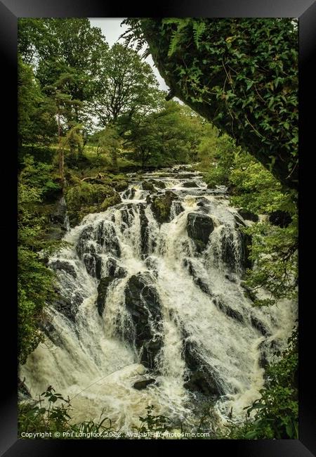 Swallow Falls Snowdonia  Framed Print by Phil Longfoot