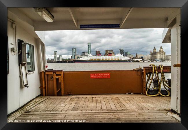 View of Liverpool from the Mersey Ferry  Framed Print by Phil Longfoot