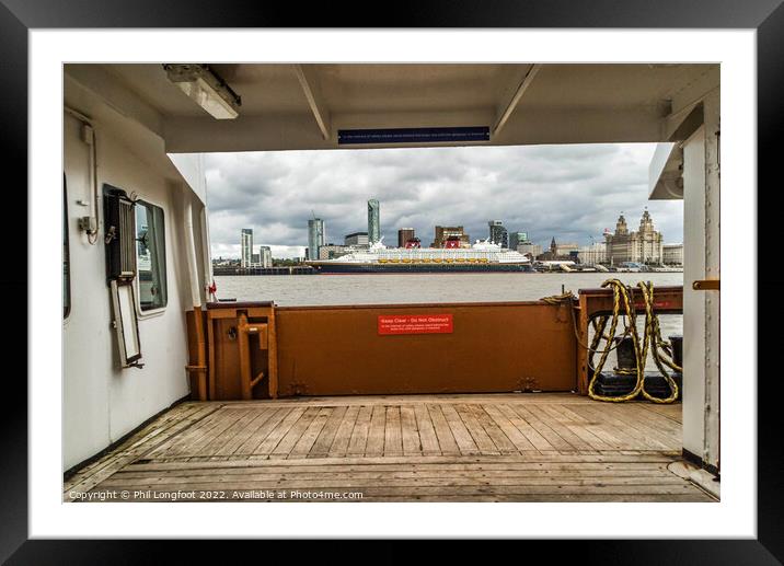 View of Liverpool from the Mersey Ferry  Framed Mounted Print by Phil Longfoot