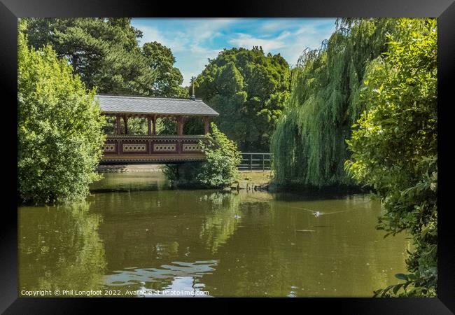 Swiss bridge Birkenhead Park  Framed Print by Phil Longfoot