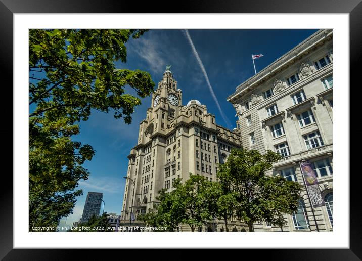 Royal Liver and Cunard Building Liverpool Framed Mounted Print by Phil Longfoot