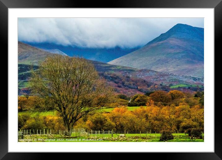The mountains of Bethesda North Wales Framed Mounted Print by Phil Longfoot