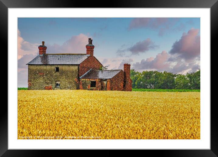 Cornfield cottage Lancashire Framed Mounted Print by Phil Longfoot