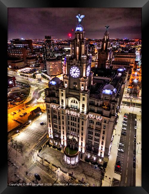 Royal Liver Building Liverpool Framed Print by Phil Longfoot