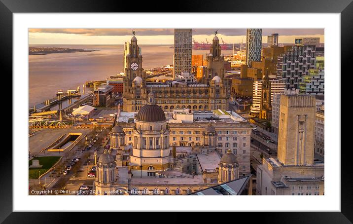 The beautiful historic architecture of Liverpool Waterfront. Framed Mounted Print by Phil Longfoot