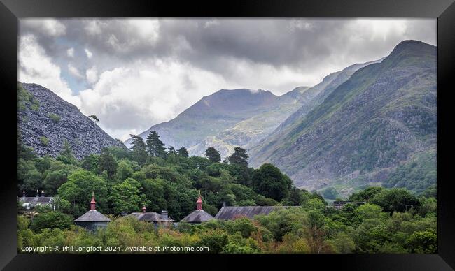 View of Snowdon /  Yr Wyddfa from Llanberis Framed Print by Phil Longfoot