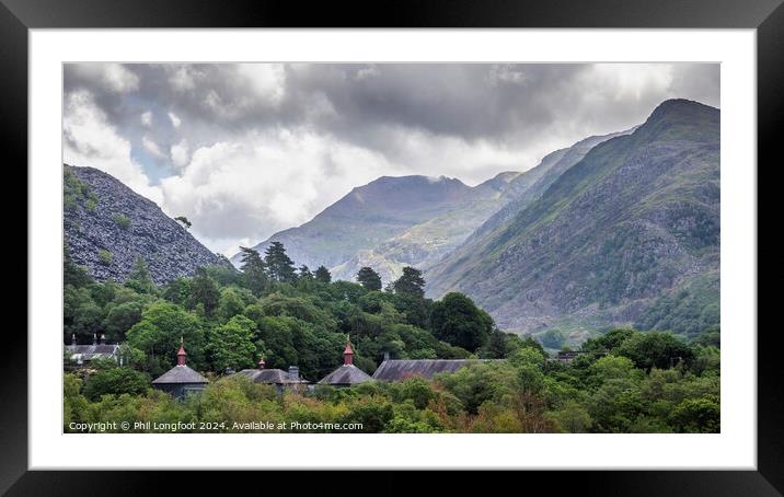View of Snowdon /  Yr Wyddfa from Llanberis Framed Mounted Print by Phil Longfoot