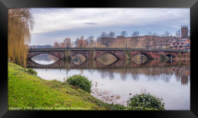 The Old Dee Bridge Chester  Framed Print by Phil Longfoot