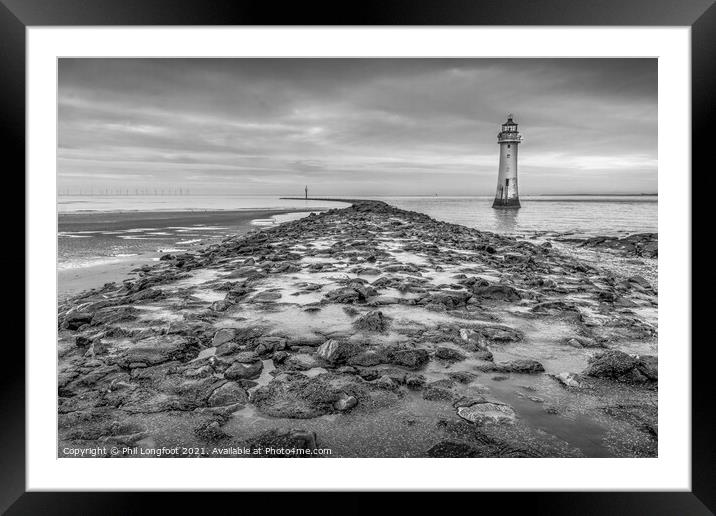 Lighthouse New Brighton Wirral  Framed Mounted Print by Phil Longfoot