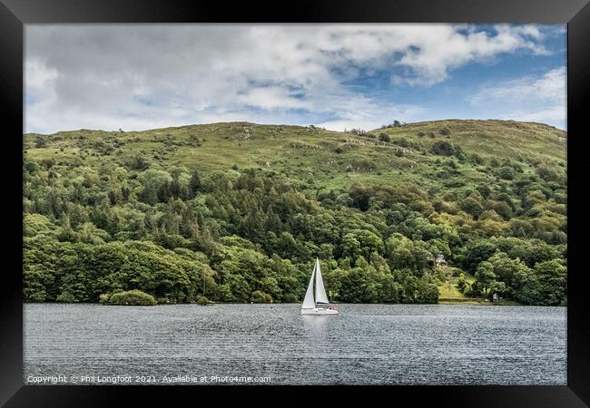 Sailing on Windermere  Framed Print by Phil Longfoot
