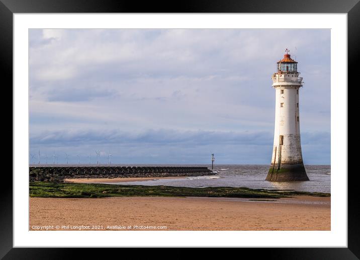 New Brighton Lighthouse  Framed Mounted Print by Phil Longfoot