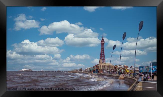 Blackpool seafront  Framed Print by Phil Longfoot