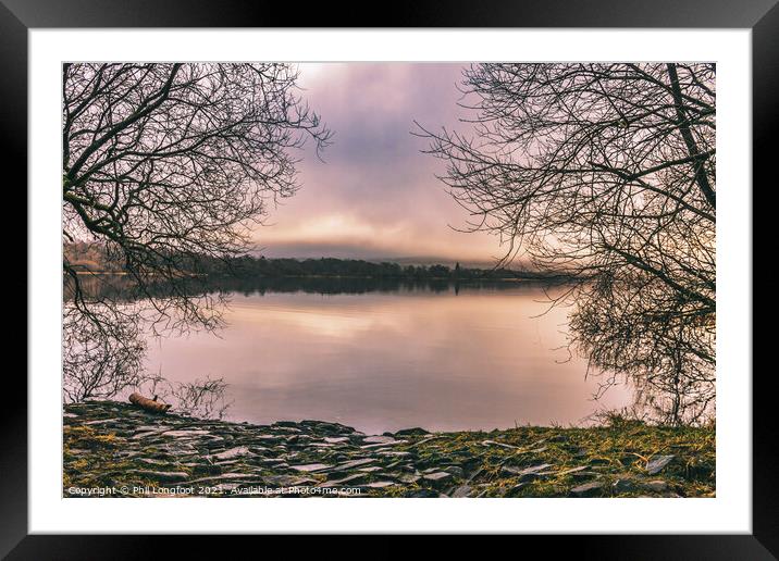 Bassenthwaite Lake at sunrise Framed Mounted Print by Phil Longfoot