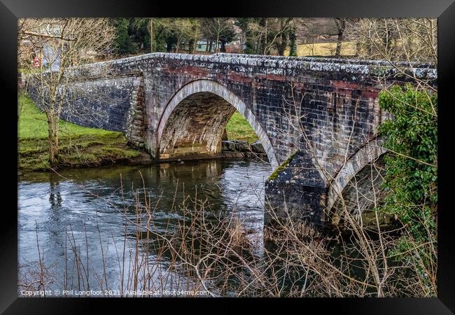 Old bridge over River Derwent Framed Print by Phil Longfoot