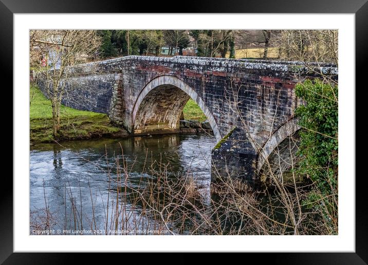 Old bridge over River Derwent Framed Mounted Print by Phil Longfoot