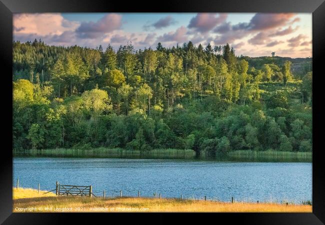 Sunset over Esthwaite Water  Framed Print by Phil Longfoot