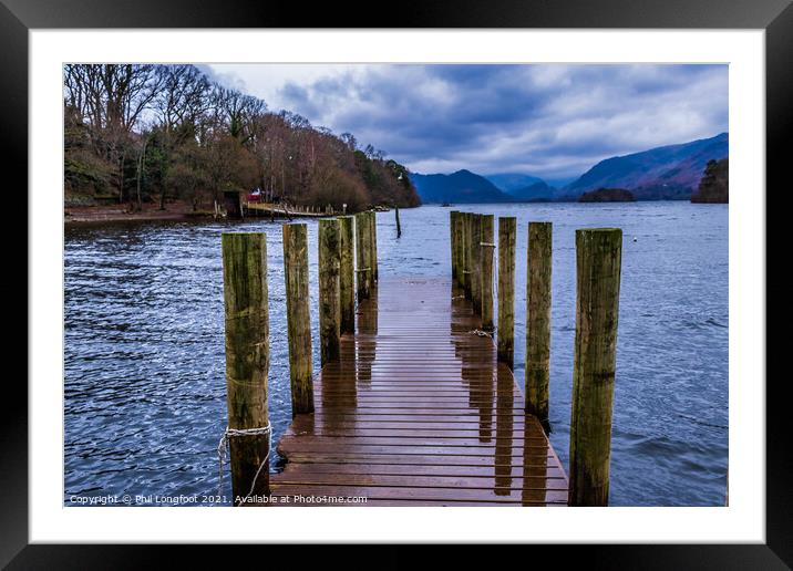 Derwentwater jetty Framed Mounted Print by Phil Longfoot