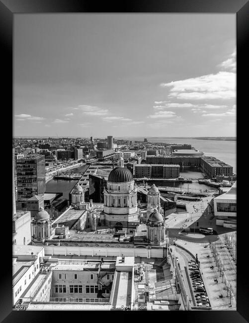 Views from Royal Liver Building Liverpool  Framed Print by Phil Longfoot