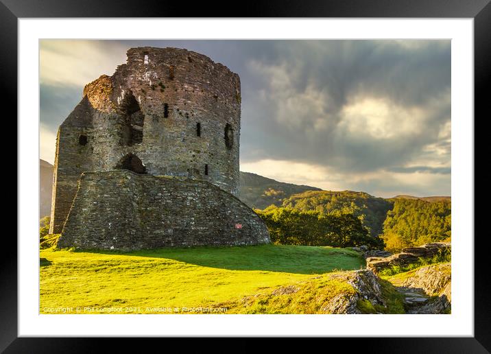 Dolbadarn Castle Llanberis at dawn  Framed Mounted Print by Phil Longfoot