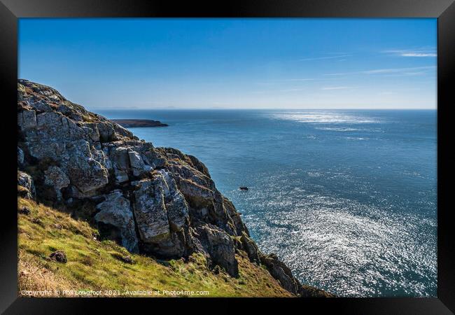 Cliffs near South Stack Anglesey Framed Print by Phil Longfoot