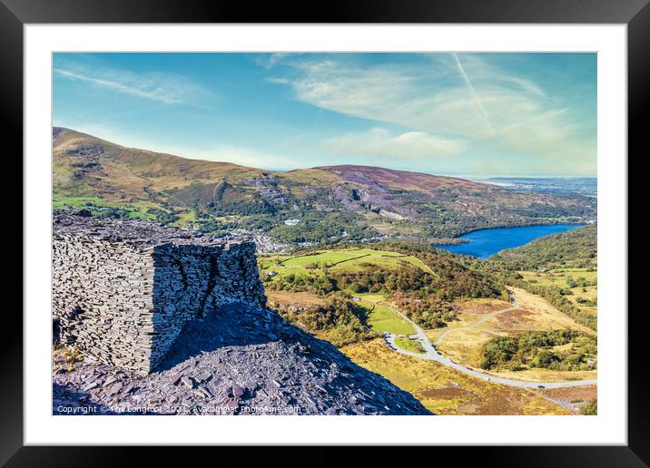 View from Dinorwic Quarry Llanberis Framed Mounted Print by Phil Longfoot