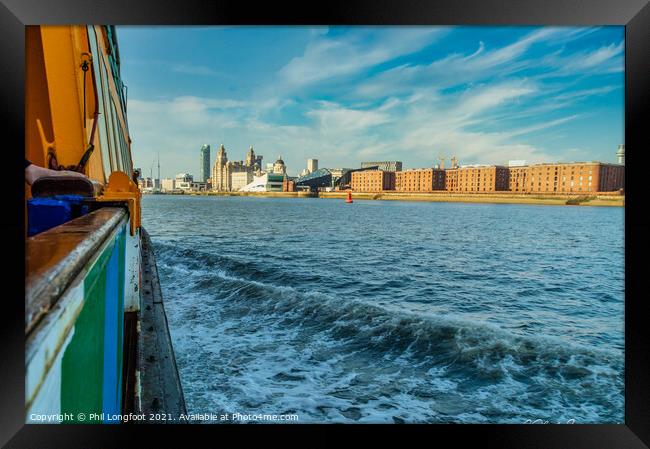 View from Mersey Ferry Liverpool  Framed Print by Phil Longfoot