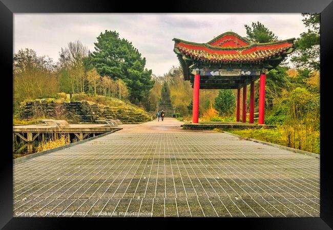 Old Chinese Pagoda in a Liverpool park Framed Print by Phil Longfoot