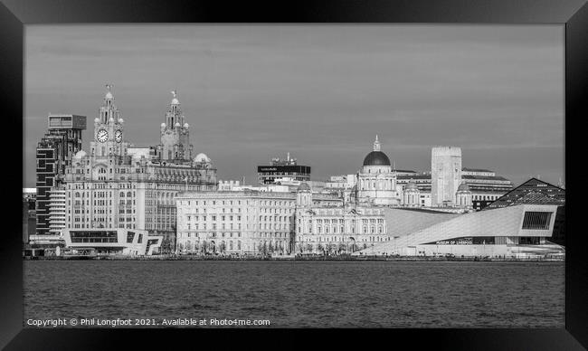 Liverpool Famous Waterfront Buildings Framed Print by Phil Longfoot