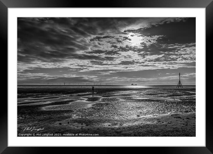 Sunset over Liverpool Bay Framed Mounted Print by Phil Longfoot