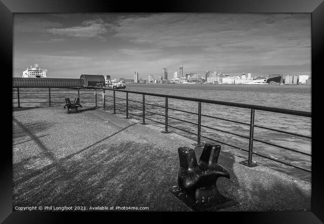 Views over River Mersey towards Liverpool Framed Print by Phil Longfoot