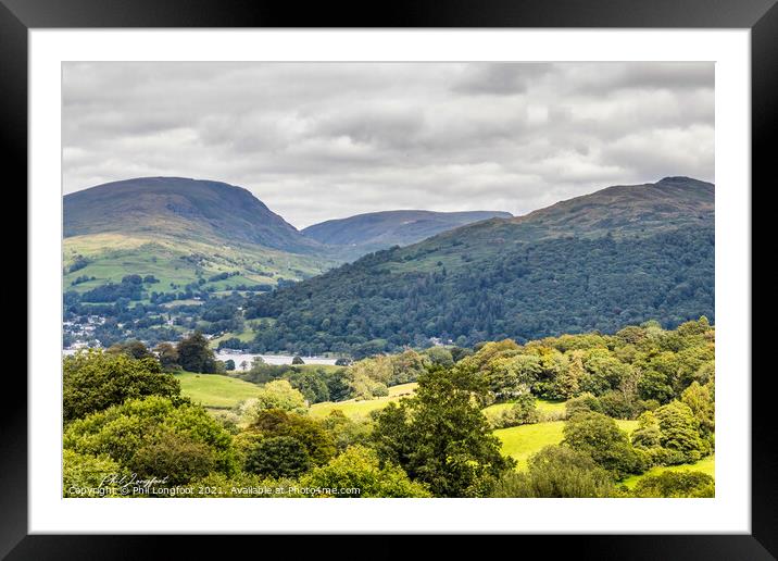 The hills near to Windermere Cumbria,, Framed Mounted Print by Phil Longfoot