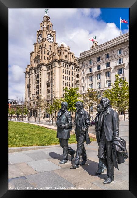 Royal Liver Buildings and the Beatles Framed Print by Phil Longfoot
