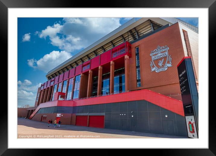Liverpool FC Main Stand  Framed Mounted Print by Phil Longfoot
