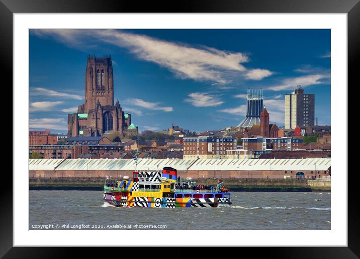 Two Liverpool Cathedrals.  Framed Mounted Print by Phil Longfoot