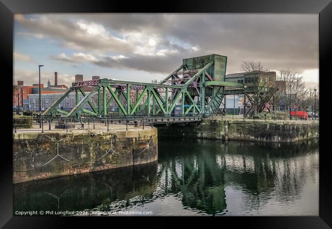 Bascule Bridge Birkenhead Wirral  Framed Print by Phil Longfoot