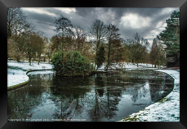 Winter in a Liverpool Park Framed Print by Phil Longfoot