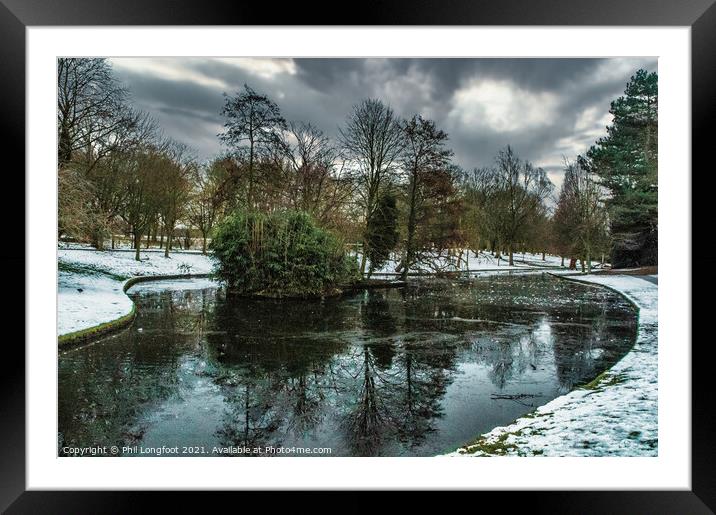 Winter in a Liverpool Park Framed Mounted Print by Phil Longfoot