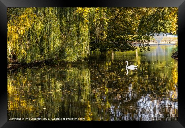 Reflections in a Liverpool Park  Framed Print by Phil Longfoot