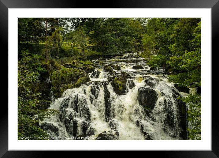 Swallow Falls Snowdonia  Framed Mounted Print by Phil Longfoot