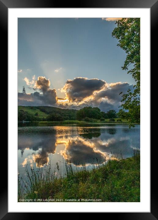 Esthwaite Water South Lakes Cumbria Sunset  Framed Mounted Print by Phil Longfoot