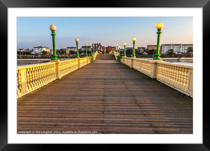 Venetian bridge over Southport Marina  Framed Mounted Print by Phil Longfoot